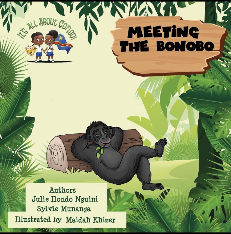 The cover of a book for kids called "Meeting the Bonobo"