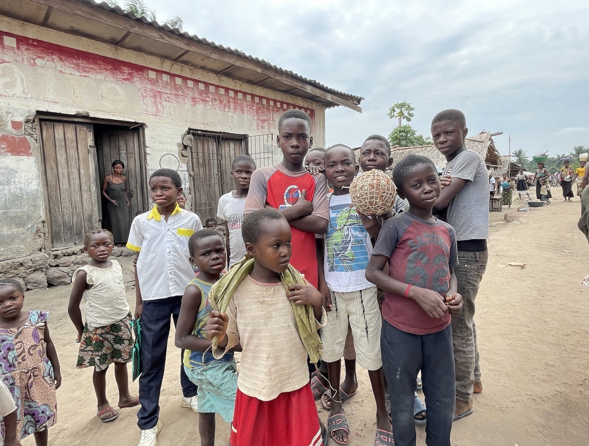 A group of soccer players children in Basankusu