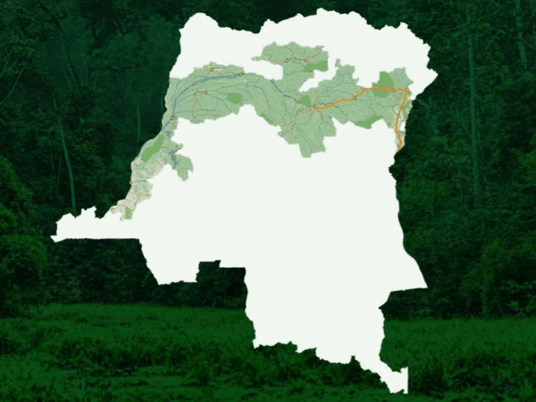 Map Kivu to Kinshasa Green Corridor DR Congo